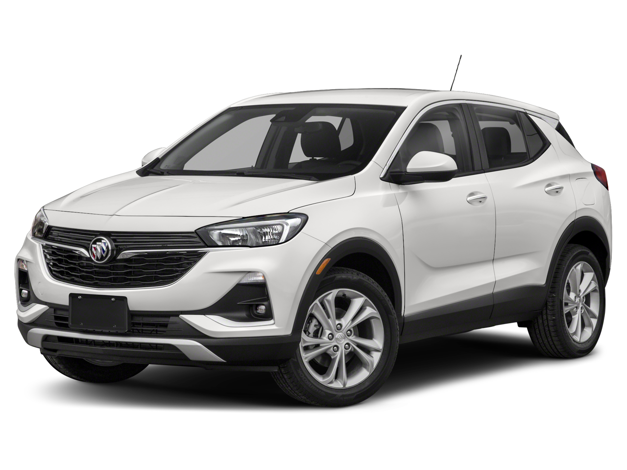 2020 Buick Encore GX Select in Summit White — front three-quarter view