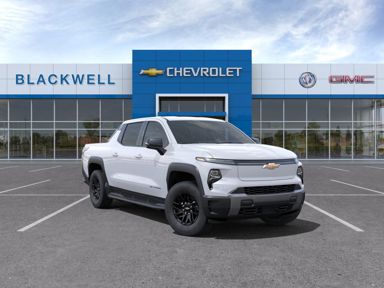 2025 Chevrolet Silverado EV LT - Extended Range in Summit White — front three-quarter view