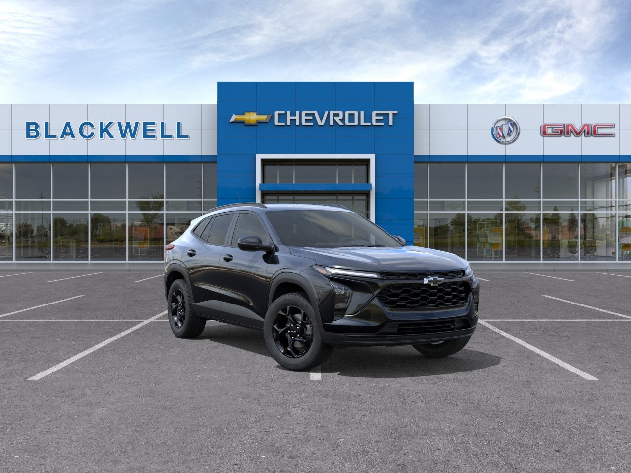 2026 Chevrolet Trax LT in Mosaic Black Metallic — front three-quarter view